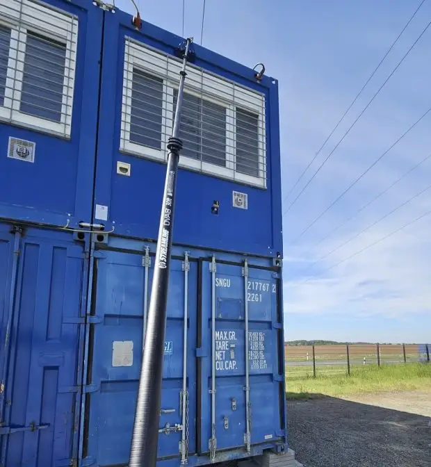Containerreinigung Ulm Bürocontainer auf der Baustelle für saubere Arbeitsbereiche